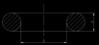 Oring (pierścień uszczelniający typu O) - przekrój poprzeczny