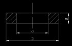 Uszczelka płaska (podkładka) - schemat